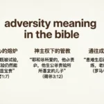 adversity meaning in the bible