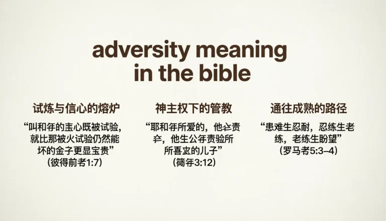 adversity meaning in the bible