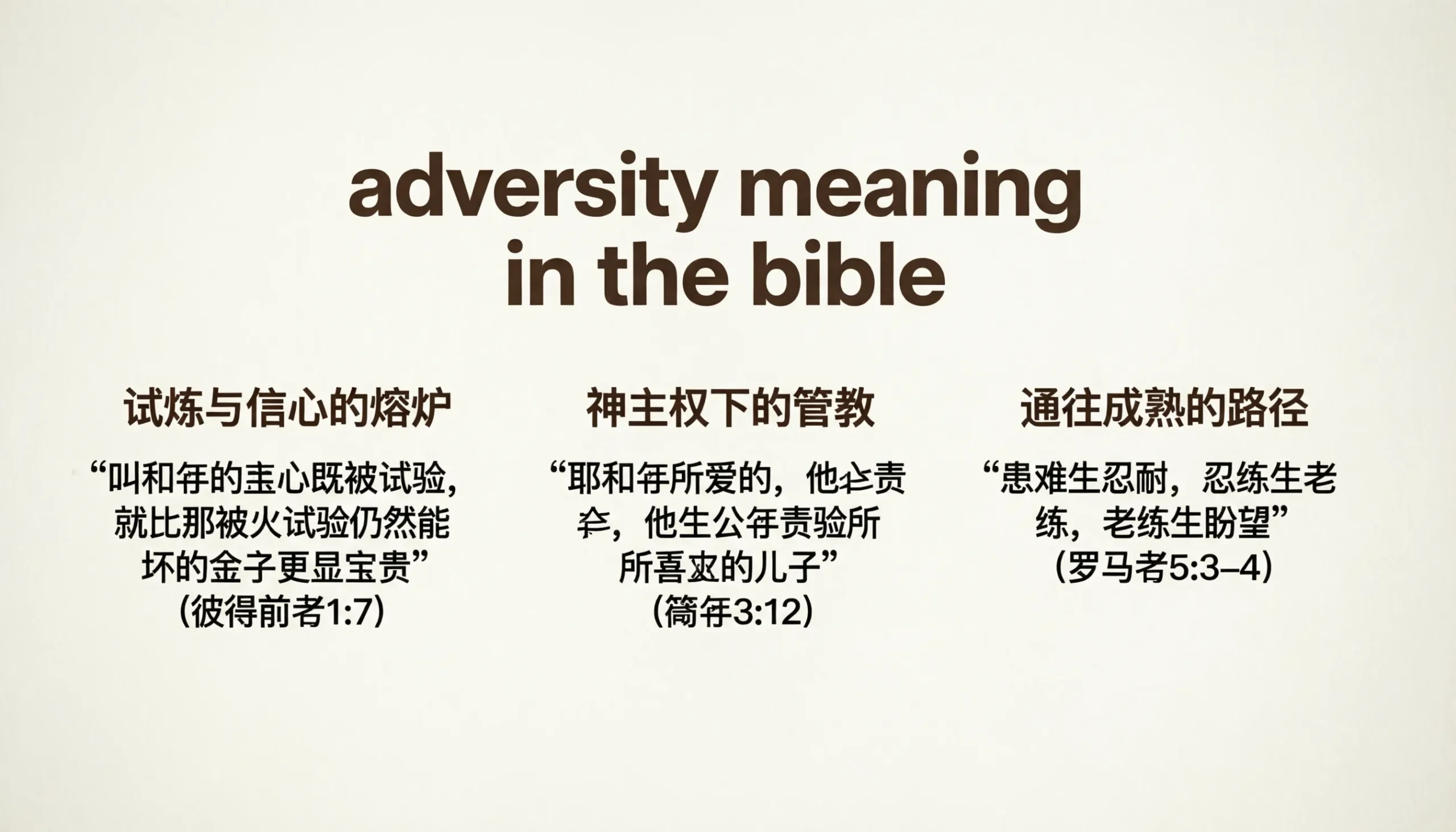 adversity meaning in the bible